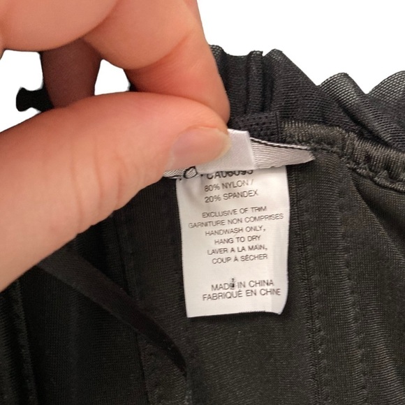 𝅺COQUETTE blue and black lace bustier corset top with ruffles and bows - Picture 11 of 14